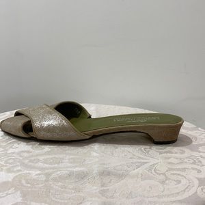 Donald J. Pliner couture metallic Boya slides 7.5